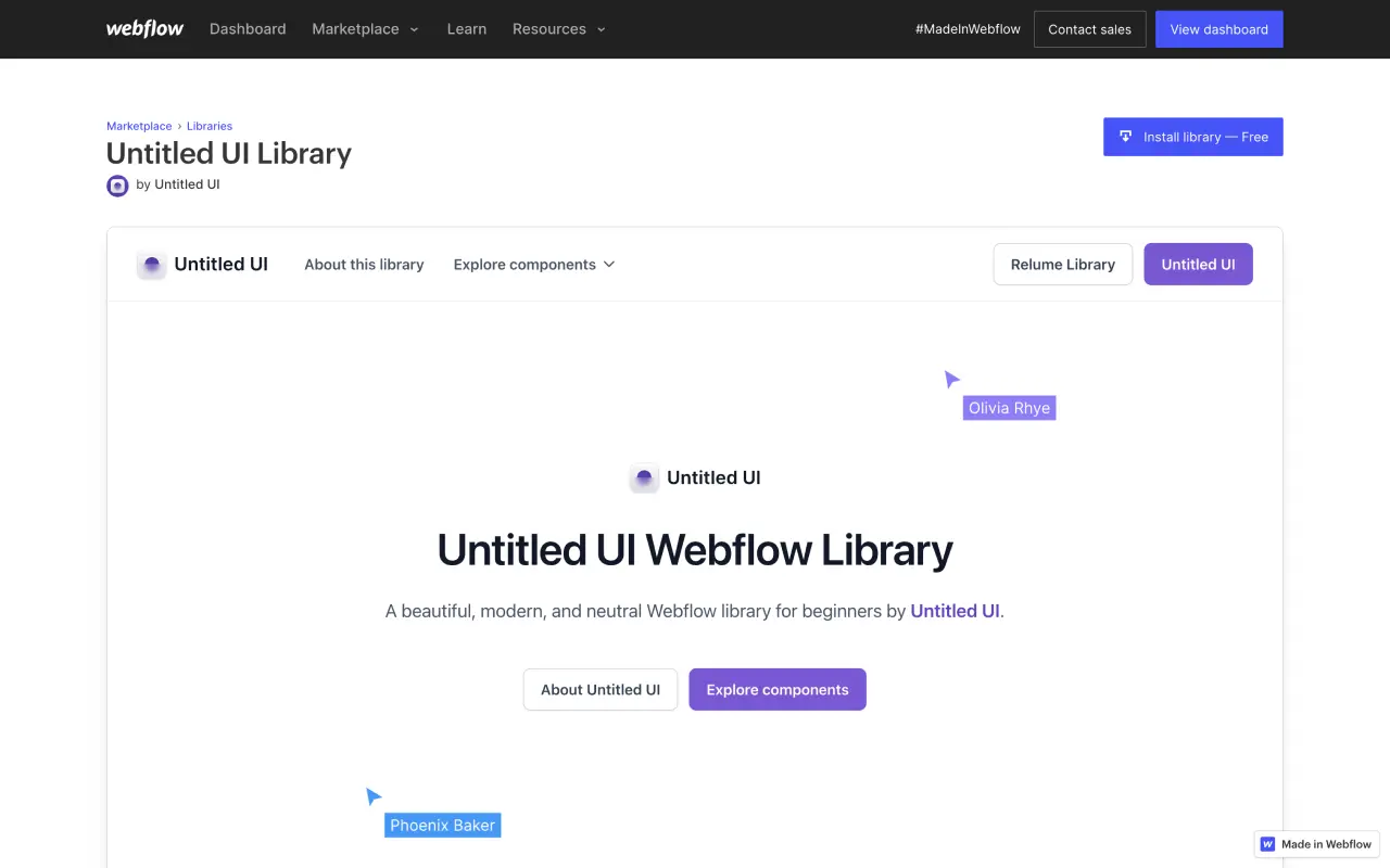Webflow Library